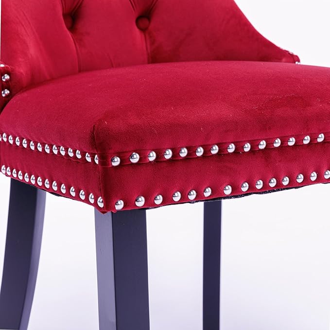 NicBex Haerin-SD-00102-LWJ Dining Chairs, 25.5"x19.7"x37.4", Burgundy - LeafyLoom