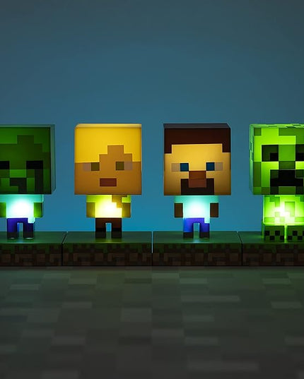 Paladone Minecraft Steve Icon Light Collectible Figure | Officially Licensed Minecraft Bedroom Decor - LeafyLoom