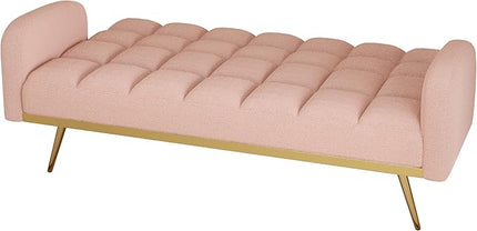 NicBex Sectional Couch Sofa with 2 Throw Pillows Sofa Bed Cloud Couch for Living Room Furniture Sets with Removable Comfortable Armrest, Modular Sofa for Living Room, Bedroom, Apartment,69" L, Pink - LeafyLoom