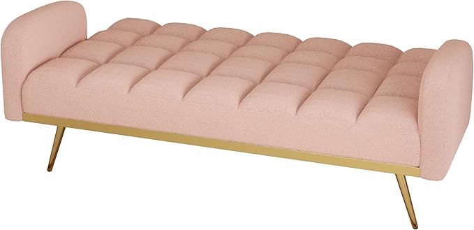 NicBex Sectional Couch Sofa with 2 Throw Pillows Sofa Bed Cloud Couch for Living Room Furniture Sets with Removable Comfortable Armrest, Modular Sofa for Living Room, Bedroom, Apartment,69" L, Pink - LeafyLoom