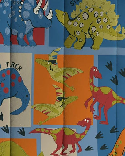 Dream Factory Dinosaur Blocks Ultra Soft Microfiber Boys Comforter Set, Blue, Twin - LeafyLoom
