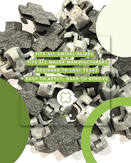 Chair Glide [1000 Count] Made in The USA | Noise Cancelling Long Lasting Floor Protection | Heavy Duty Breathable Latex-Free Anti-Rust Design | Easy to Apply Teacher Classroom Supplies - LeafyLoom