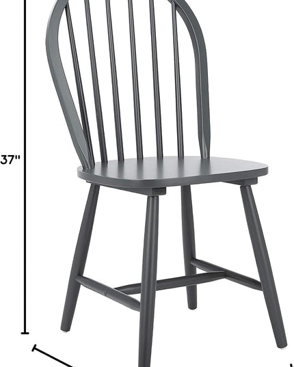 Safavieh Home Camden Farmhouse Grey Spindle Back Dining Chair, Set of 2 - LeafyLoom