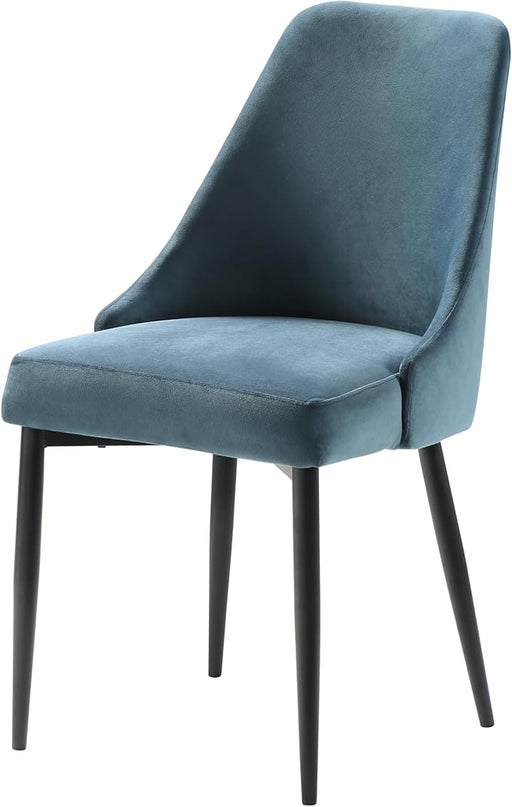 NicBex Dining Table Set for 4 Kitchen & Dining Room Tables Modern Sleek Design 5Pc Dining Set Table and 4X Side Chairs with Velvet Upholstered, Metal Frame, Blue - LeafyLoom