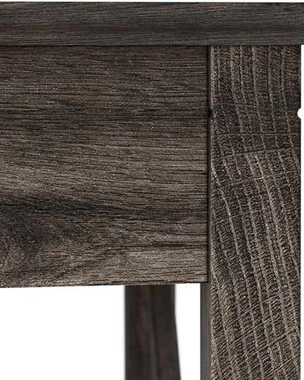 Bush Furniture Key West 48W Writing Desk in Dark Gray Hickory - LeafyLoom
