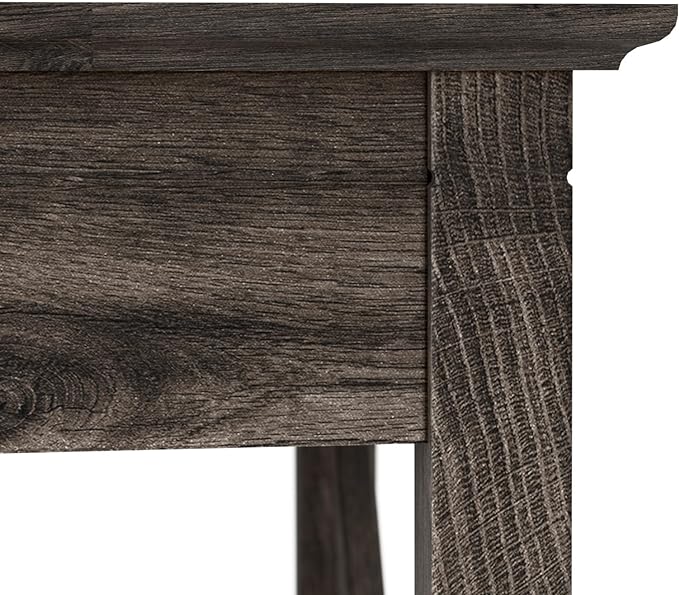 Bush Furniture Key West 48W Writing Desk in Dark Gray Hickory - LeafyLoom