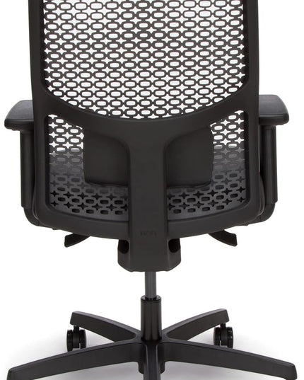 HON Ignition 2.0 ReActiv Office Chair Ergonomic Open Mesh-Style Back for High Airflow & Flex Support - Adjustable Lumbar, Synchro-Tilt Recline, Home Office Computer Desk Chair for Back Pain - Black - LeafyLoom