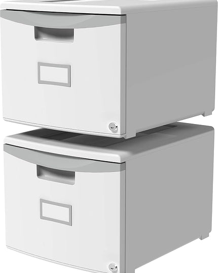 Storex 61261B02C File Cabinet, Case of 2, Gray - LeafyLoom
