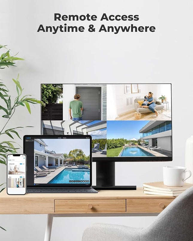 REOLINK 4K Outdoor Cameras for Home Security, IP PoE Dome Surveillance Camera with Human/Vehicle/Pet Detection, 25FPS Daytime, Work with Smart Home, Up to 256GB microSD Card, RLC-820A (Pack of 2) REOLINK
