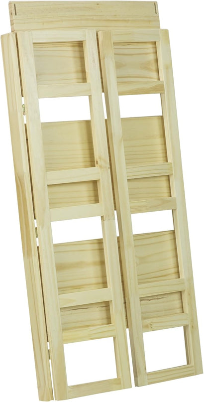 Casual Home 3-Shelf Folding Student Bookcase (20.75" Wide)-Natural - LeafyLoom
