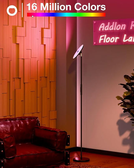 addlon Floor Lamp with Projector Light Standing Lamp with Remote Christmas Gift for Living Room, Bedroom and Office - Black - LeafyLoom