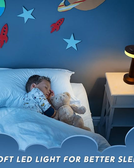 Set of 8 LED Portable Cordless Table Lamp with Touch Sensor 3 Color Stepless Dimming Rechargeable Battery up to 15 Hours Cordless Lamp Table Light Wireless Lamp for Kids Nursery (Black) - LeafyLoom