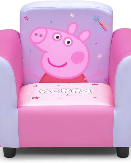 Delta Children Kids Character Upholstered Chair, Peppa Pig - LeafyLoom