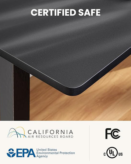 ErGear 63" Dual Motor L Shaped Standing Desk, 28"-46" Electric Height Adjustable, 2 Assembly Options to Fit Room Corner, Suitable for Sitting or Standing Up for Working or Gaming from Home, Black - LeafyLoom