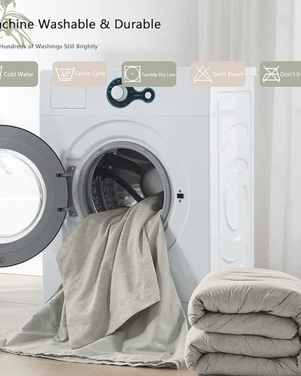 UNILIBRA Bed in a Bag King Size 7 Pieces - Sage Green King Comforter Set Soft for All Seasons - Cationic Dyeing Bedding Comforter Sets with Comforter, Flat Sheet, Fitted Sheet, Pillowcases & Shams - LeafyLoom