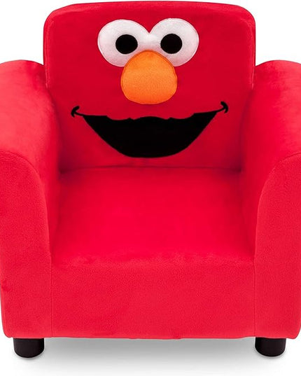 Sesame Street Elmo Upholstered Chair by Delta Children, Red - LeafyLoom