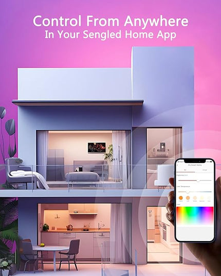 Sengled WiFi Color Changing Light Bulb, Alexa Smart Light Bulbs that Work with Alexa & Google Assistant, A19 RGB No Hub Required, 75 W Equivalent 800LM CRI>90, Set of 4 Sengled