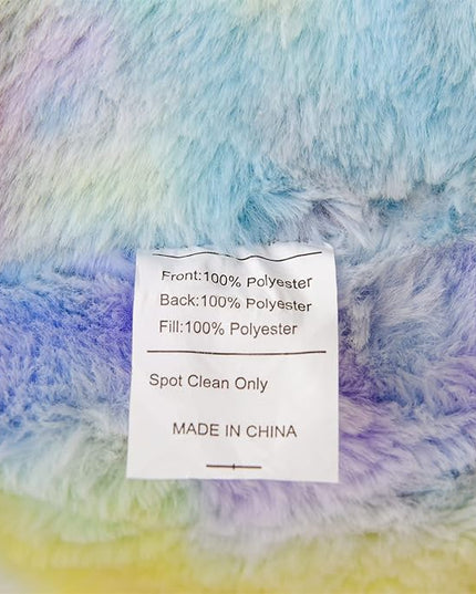 A Nice Night Faux Fur Reading Pillow Bed Wedge Large Adult Children Backrest with Arms Back Support for Sitting Up in Bed/Couch for Bedrest,Tie Dyed Purple - LeafyLoom