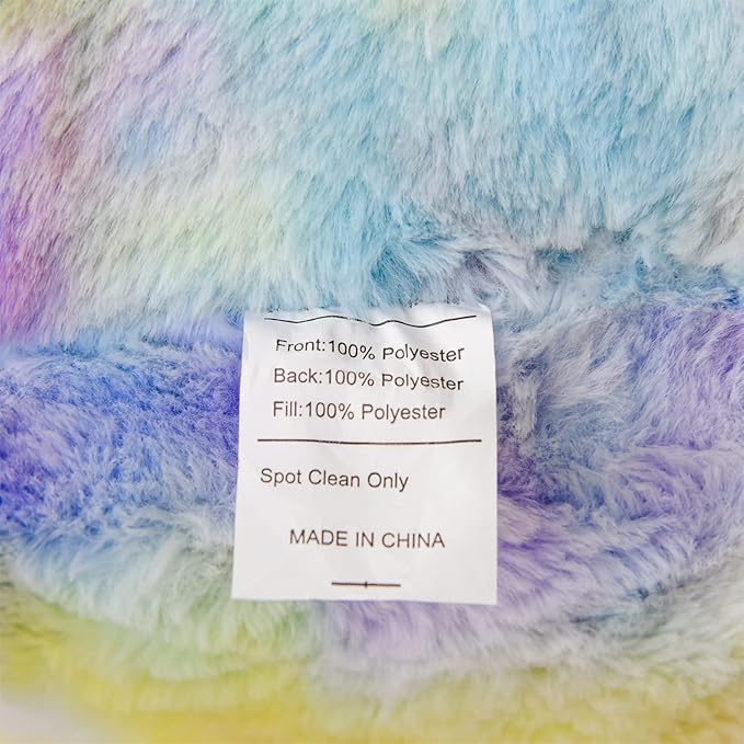 A Nice Night Faux Fur Reading Pillow Bed Wedge Large Adult Children Backrest with Arms Back Support for Sitting Up in Bed/Couch for Bedrest,Tie Dyed Purple - LeafyLoom