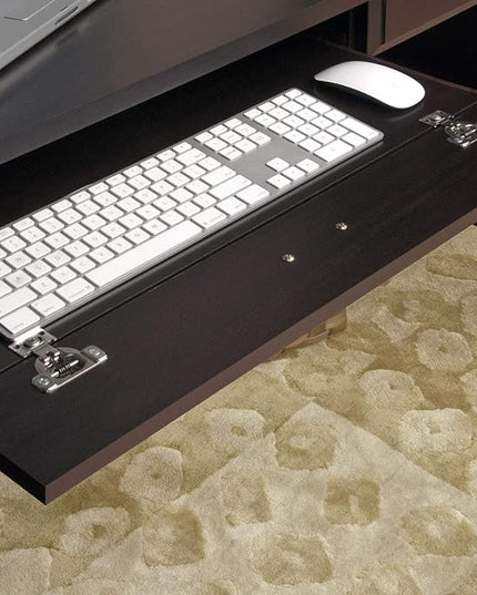 Sauder Shoal Creek Computer Desk, Jamocha Wood finish - LeafyLoom