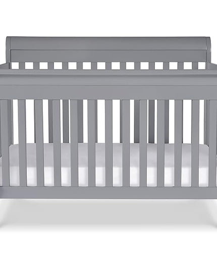 DaVinci Kalani 4-in-1 Convertible Crib in Grey, Greenguard Gold Certified - LeafyLoom
