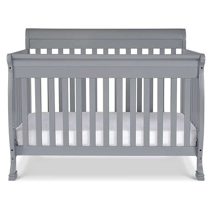 DaVinci Kalani 4-in-1 Convertible Crib in Grey, Greenguard Gold Certified - LeafyLoom