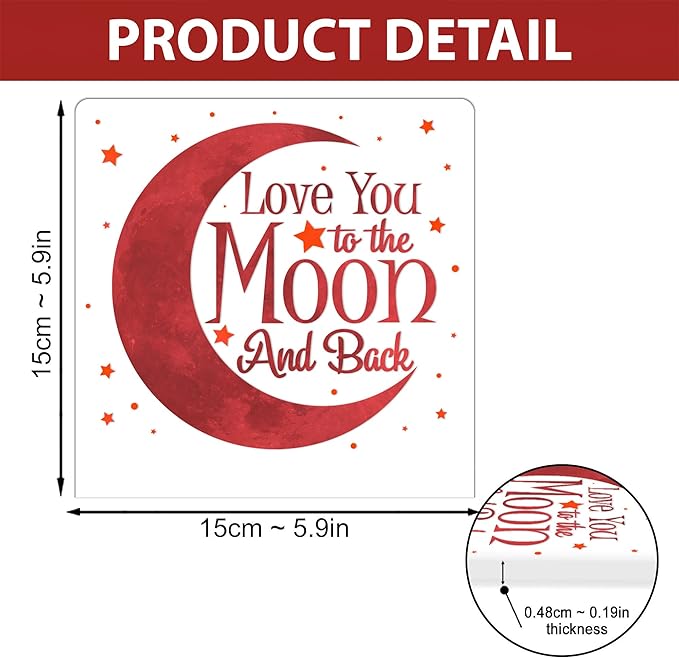 Romantic Valentines Gifts, Love You Moon and Back Infinity & Beyond 3D Illusion Lamp USB Powered Acrylic Night Light for Girlfriend Boyfriend Him Her Husband Wife on Birthday Anniversary - LeafyLoom