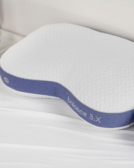 Bedgear Balance 3.X Cuddle Curve Performance Pillow – Firm Pillow – Neutral/Warm Sleepers – Moisture Wicking Pillow with Hypoallergenic, Washable, Removable Cover - LeafyLoom