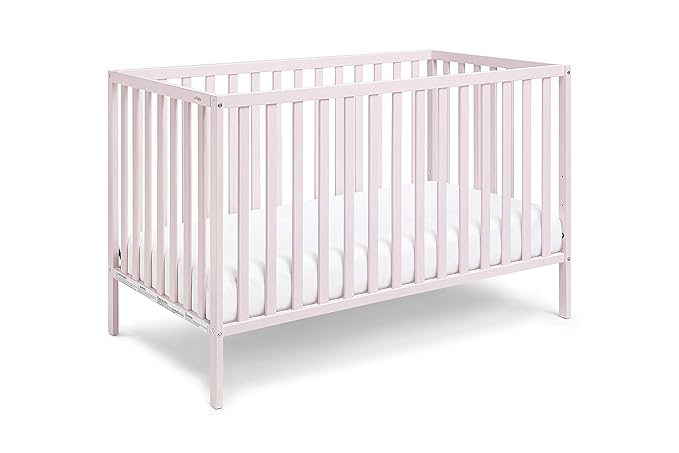 Suite Bebe Palmer 3 in 1 Convertible Crib - Quick Ship, Pastel Pink - LeafyLoom