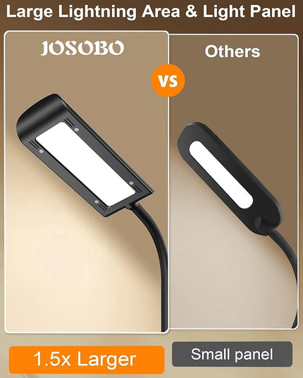 LED Desk Lamp with USB Charging Port, 5 Lighting Modes & 7 Brightness Dimmable Table Lamp, Flexible Gooseneck Lamp, Eye-Caring Reading Light with Memory Function - LeafyLoom