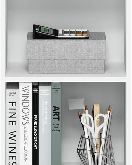 Furinno Luder Bookcase / Book / Storage , 3-Tier, White - LeafyLoom
