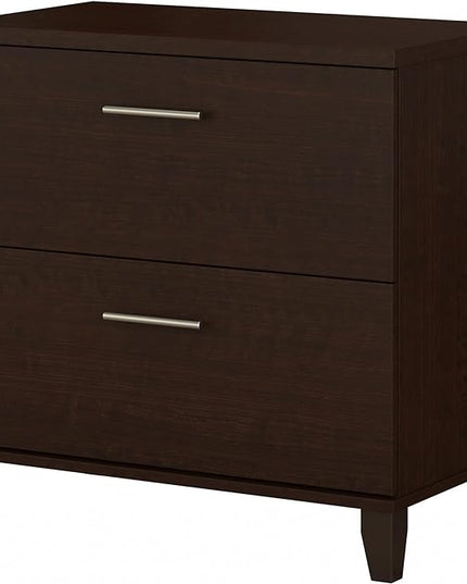 Bush Furniture Somerset 2 Drawer Lateral File Cabinet in Mocha Cherry - LeafyLoom