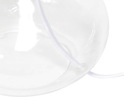 Simple Designs LT2063-CLW Glass Raindrop Bedside Table Lamp with White Fabric Shade, Clear (Pack of 4) - LeafyLoom