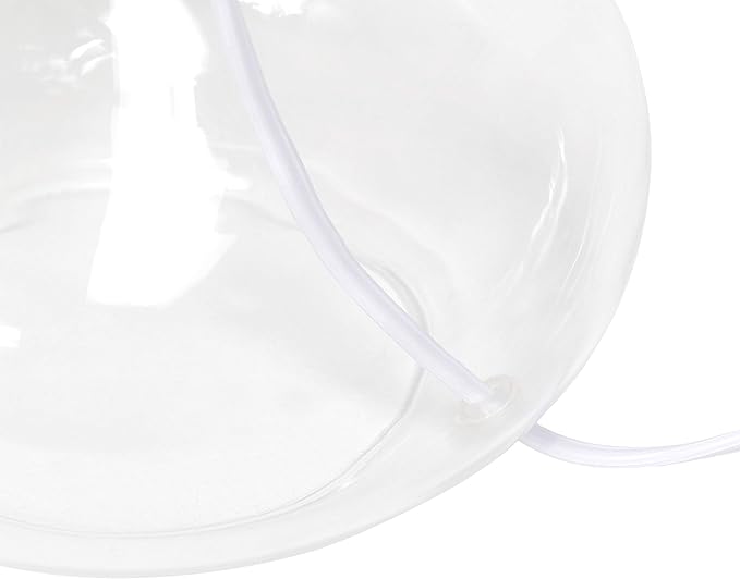 Simple Designs LT2063-CLW Glass Raindrop Bedside Table Lamp with White Fabric Shade, Clear (Pack of 4) - LeafyLoom