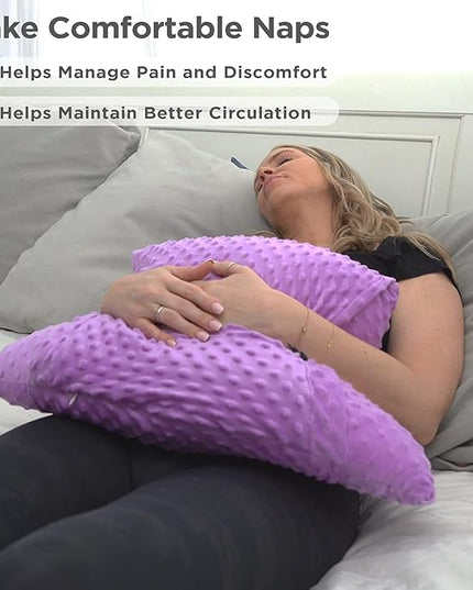 Zomaple Hysterectomy Pillow- Super Comfy Shock Absorbing Hysterectomy Recovery Pillow with 2 Pockets and Gel Pack- Tummy Pillow with Hands Placement Pouch - LeafyLoom