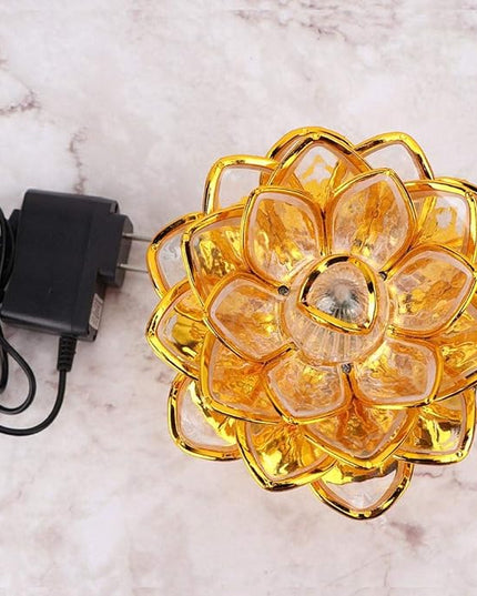 GLOGLOW Buddha Machine, LED Lotus Lamp Buddha Lamp Prayer Machine Prayer Machine with 36 Songs (without Battery) - LeafyLoom