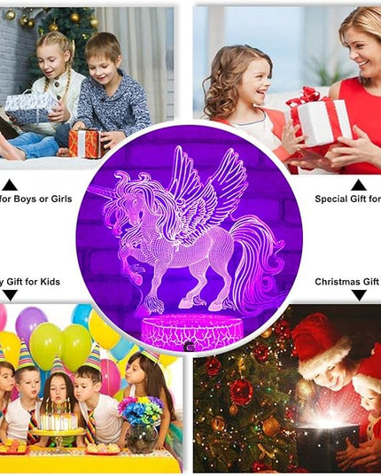 easuntec Unicorn Gifts Night Lights for Kids with Remote & Smart Touch 7 Colors + 16 Colors Changing Dimmable Unicorn Toys 1 2 3 4 5 6 7 8 Year Old Girl Gifts (Unicorn 16WT) - LeafyLoom