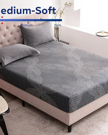 10 Inch Memory Foam Mattress in a Box,Cooling Gel Foam&Pressure Relief,Made in USA,CertiPUR-US Certified,King Size Bed,80" X 76" X 10" - LeafyLoom