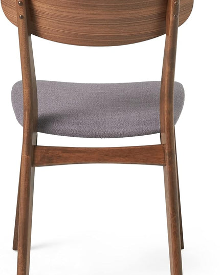 Christopher Knight Home Lucious 60" Rectangular Dining Set, 5-Pcs Set, Natural Walnut / Dark Grey - LeafyLoom