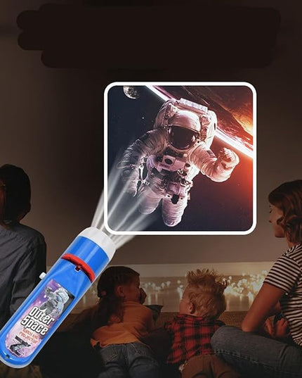 Georgie Porgy Children Projector Toys Educational Science Set Wall Ceiling Tent Torch Solar System Planet Toys Gifts Flashlight for Kids Boys Girls (Outer Space) - LeafyLoom