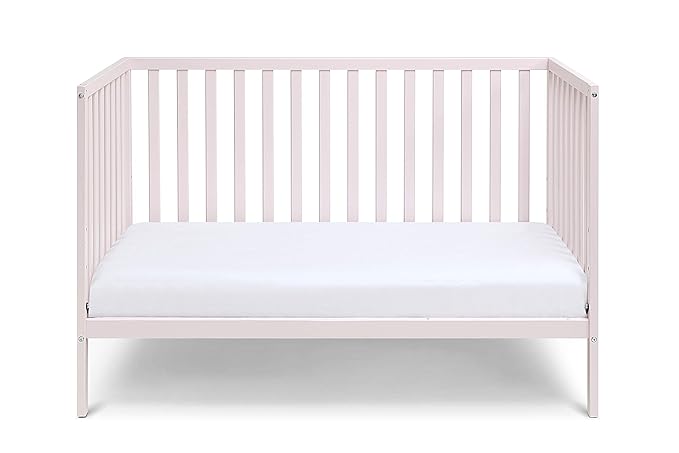 Suite Bebe Palmer 3 in 1 Convertible Crib - Quick Ship, Pastel Pink - LeafyLoom