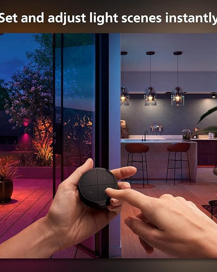Philips Hue Wall Tap Dial Light Switch, Portable, Black - 1 Pack - Requires Hue Lights and Hue Bridge - Smart Home - Easy, No-Wire Installation PhilipsHue