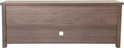 Flash Furniture Sheffield TV Stand up to 80" TVs - Modern Black Wash Finish & Full Glass Doors - 65" Engineered Wood Frame - 3 Height Adjustable Shelves - LeafyLoom
