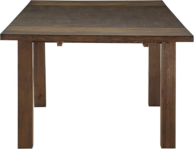 NicBex Dining Table Contemporary Kitchen Table Farmhouse Rustic Dining Table in Dark Oak Rectangular Dining Table, Easy Assembly, Dark Oak - LeafyLoom