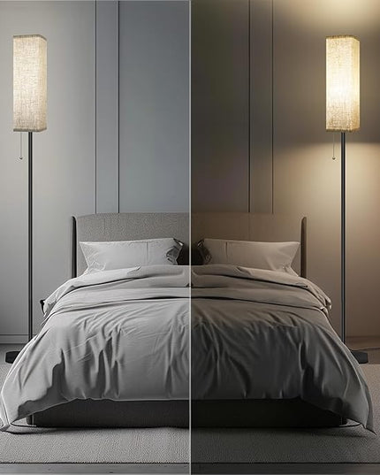 Floor Lamp for Bedroom Living Room: LED Modern Standing Lamp, Tall Lights for Office, Dimmable Pole Lamp for Reading, Kids Room, Working - LeafyLoom