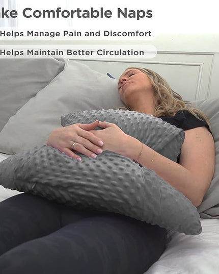 Zomaple Hysterectomy Pillow- Super Comfy Shock Absorbing Hysterectomy Recovery Pillow with 2 Pockets and Gel Pack- Tummy Pillow with Hands Placement Pouch - LeafyLoom