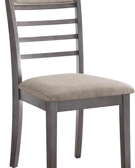 NicBex Small Kitchen Table Set for 4 Modern Dining Table 5Pc Dining Set Table and 4 Side Chairs Sets with Fabric Upholstery, Wooden Furniture Kitchen Dining Set, Gray - LeafyLoom