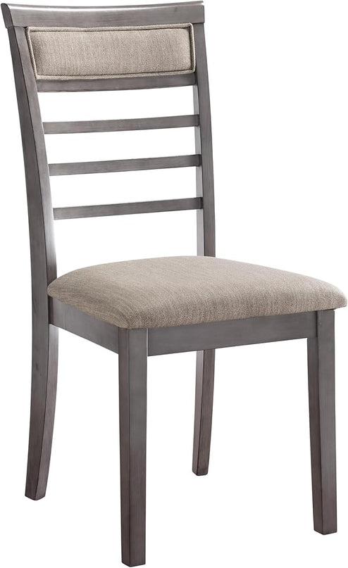 NicBex Small Kitchen Table Set for 4 Modern Dining Table 5Pc Dining Set Table and 4 Side Chairs Sets with Fabric Upholstery, Wooden Furniture Kitchen Dining Set, Gray - LeafyLoom