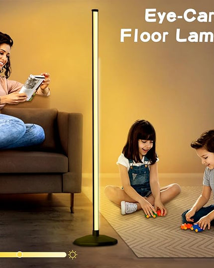 Corner Floor Lamp, Smart RGB LED Corner Lamp with Spotlight,16 Million Colors Changing LED Floor Lamp with App and Remote Control,Music Sync & Timer Mood Lighting for Living Room - LeafyLoom