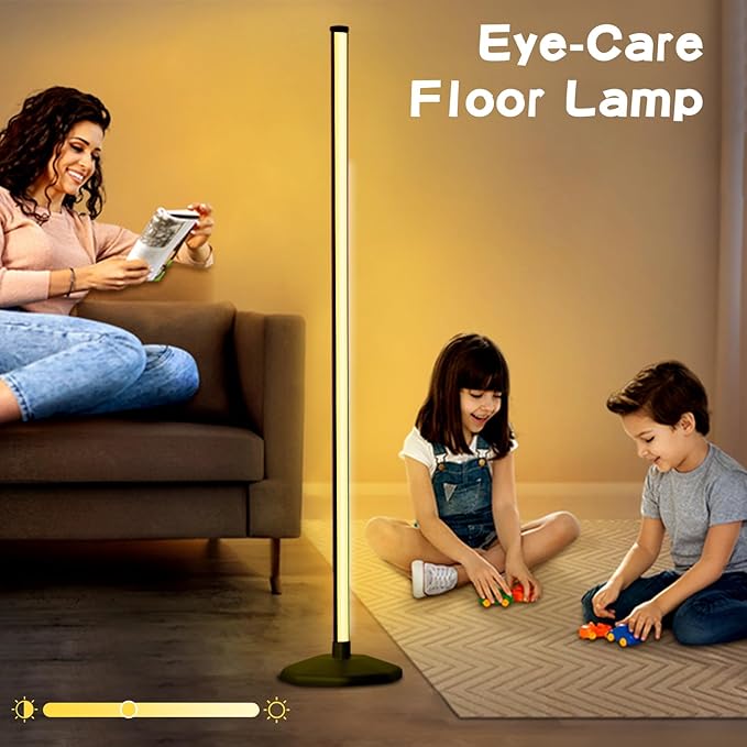 Corner Floor Lamp, Smart RGB LED Corner Lamp with Spotlight,16 Million Colors Changing LED Floor Lamp with App and Remote Control,Music Sync & Timer Mood Lighting for Living Room - LeafyLoom